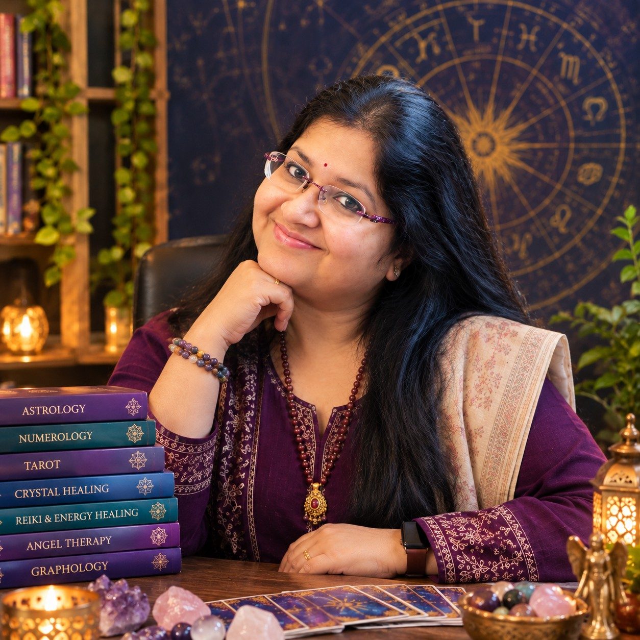Pallavi at her reading table